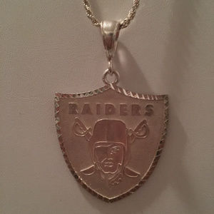 Raiders Sterling Silver Pendant/Charm Small